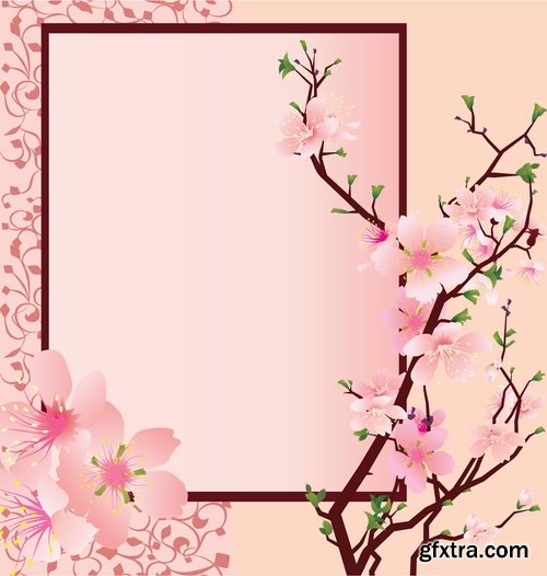 Collection of different vector picture frame 25 Eps