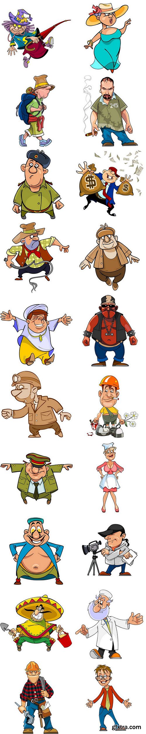 Funny Cartoon Character - Vector Stock, 25xEPS