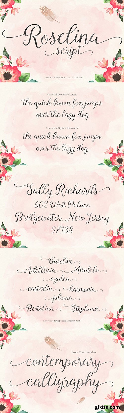 Roselina Script 2xOTF 183148