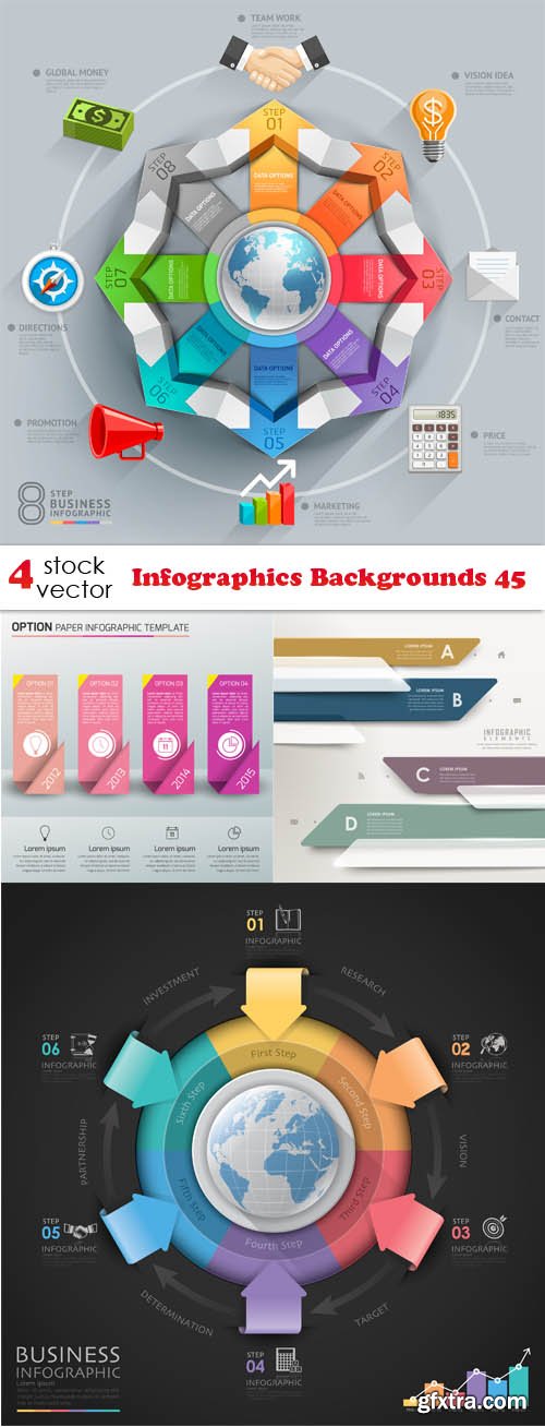 Vectors - Infographics Backgrounds 45