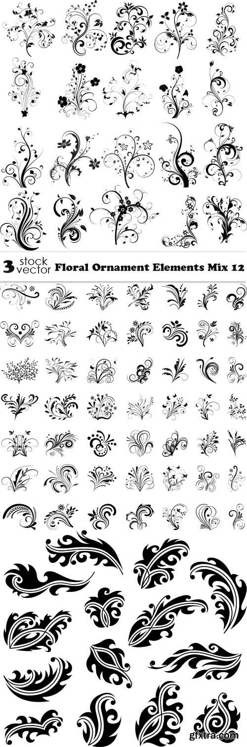 Vectors - Floral Ornament Elements Mix 12