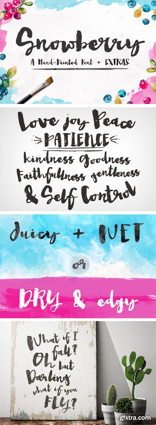 CM - Snowberry Hand Painted Font