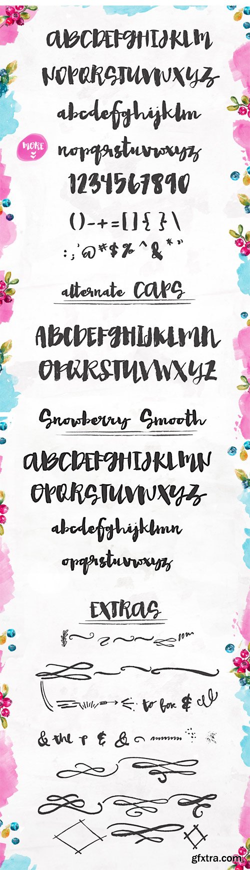 CM - Snowberry Hand Painted Font CM - Snowberry Hand Painted Font