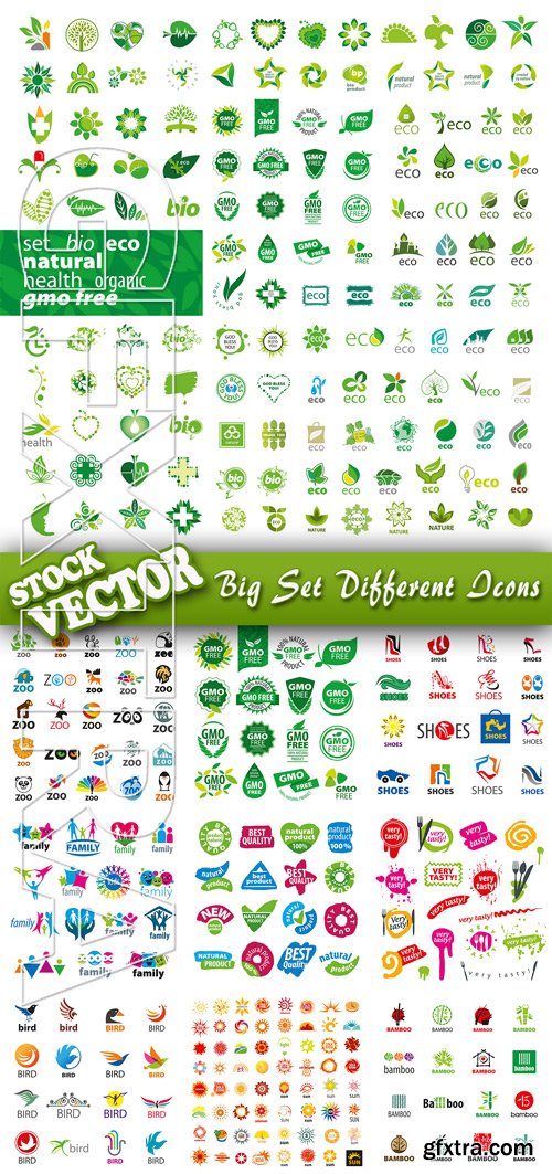 Stock Vector - Big Set Different Icons