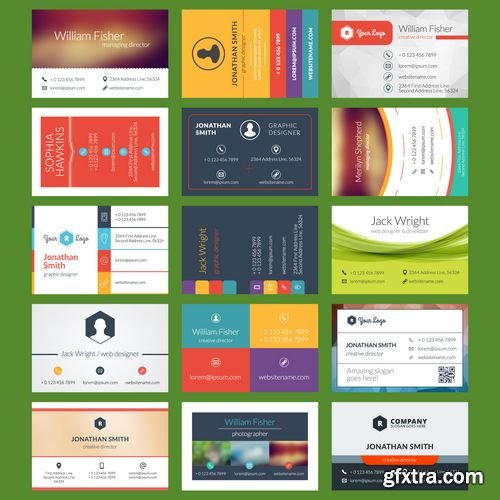 Vector Set of Modern Creative Business Cards