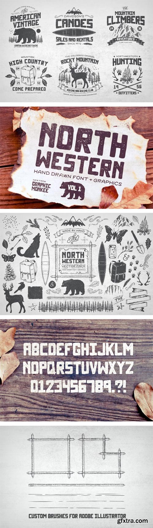 CM - North Western Font + Vectors Vol 1 CM - North Western Font + Vectors Vol 1