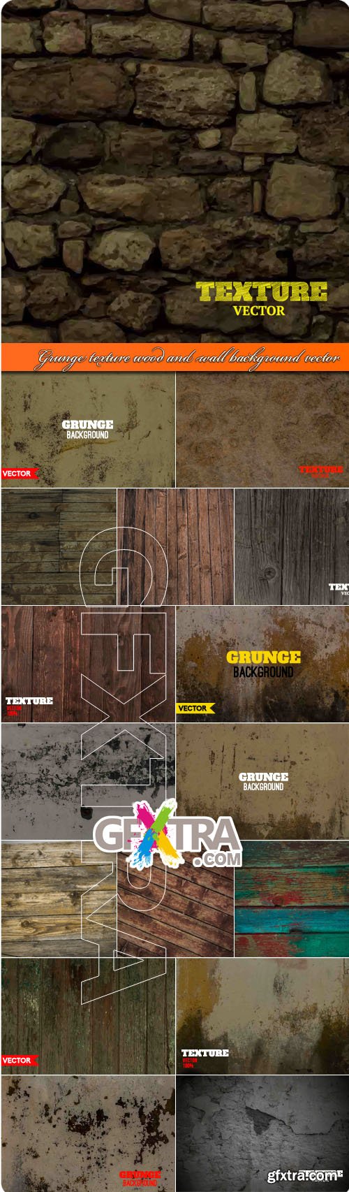 Grunge texture wood and wall background vector