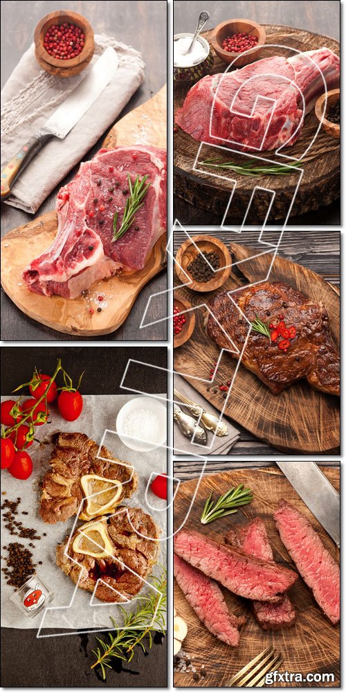 Meat Ribeye, beef steak entrecote - Stock photo