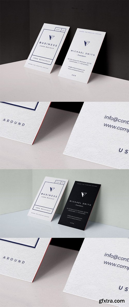 PSD Business Card Mock-Up Vol 27