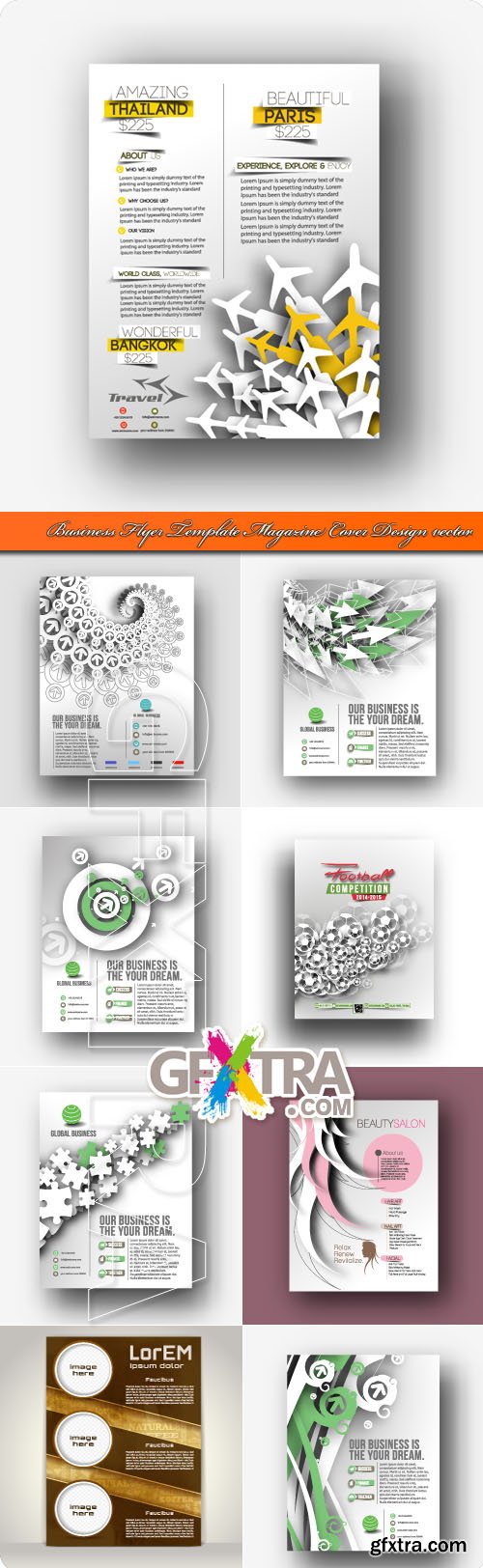 Business Flyer Template Magazine Cover Design vector