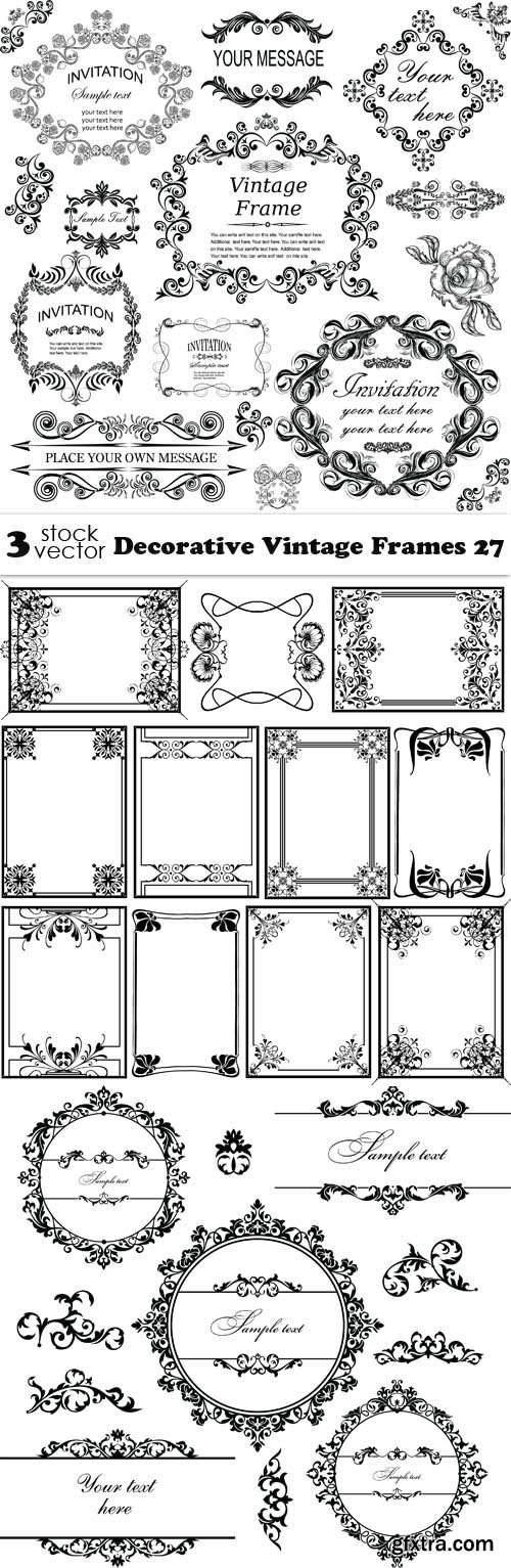 Vectors - Decorative Vintage Frames 27