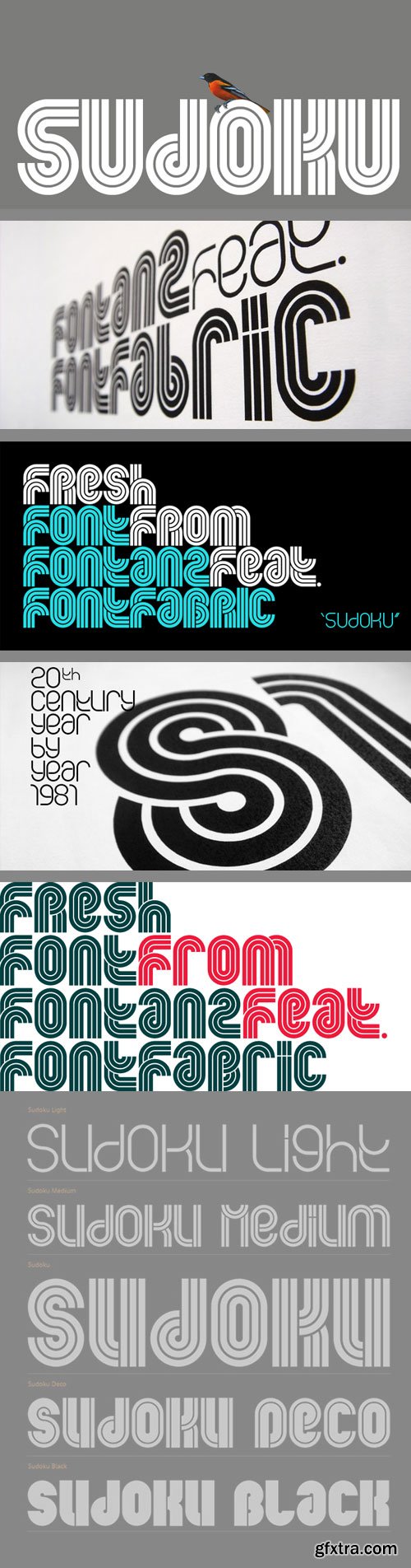 Sudoku - Sign & T-Shirt Font Family 5xOTF $87 Sudoku - Sign & T-Shirt Font Family 5xOTF $87