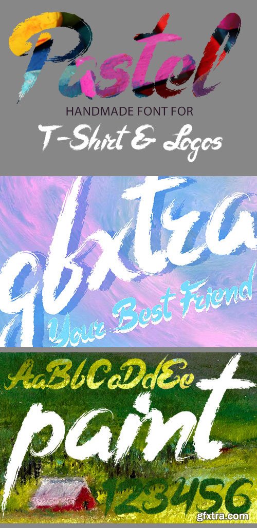 Pastel - Handmade Font for T-Shirt &amp; Sign