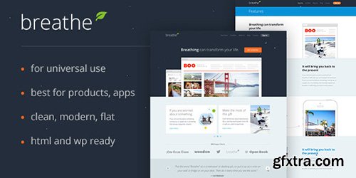 ThemeForest - Breathe Product PSD Template