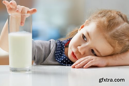 Collection of different children and people drink milk 25 HQ Jpeg