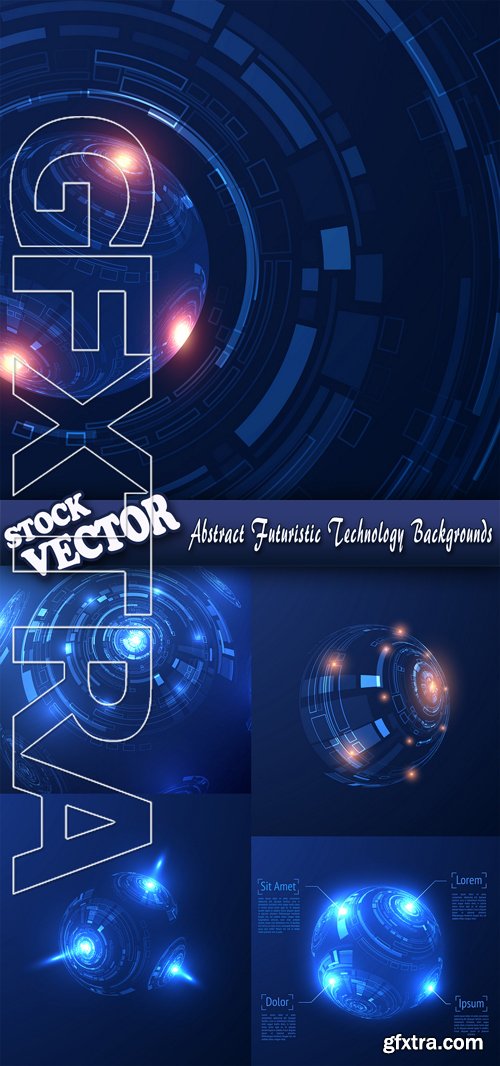 Stock Vector - Abstract Futuristic Technology Backgrounds