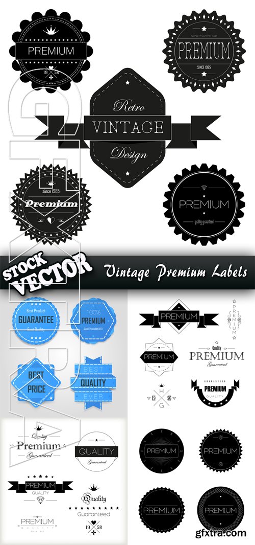 Stock Vector - Vintage Premium Labels
