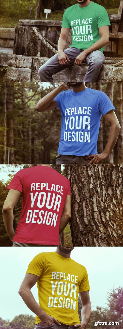 4 T-Shirt Mock up Templates