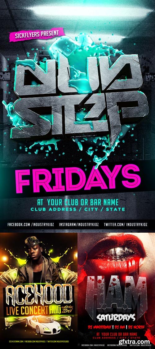 3 Flyers Template Set