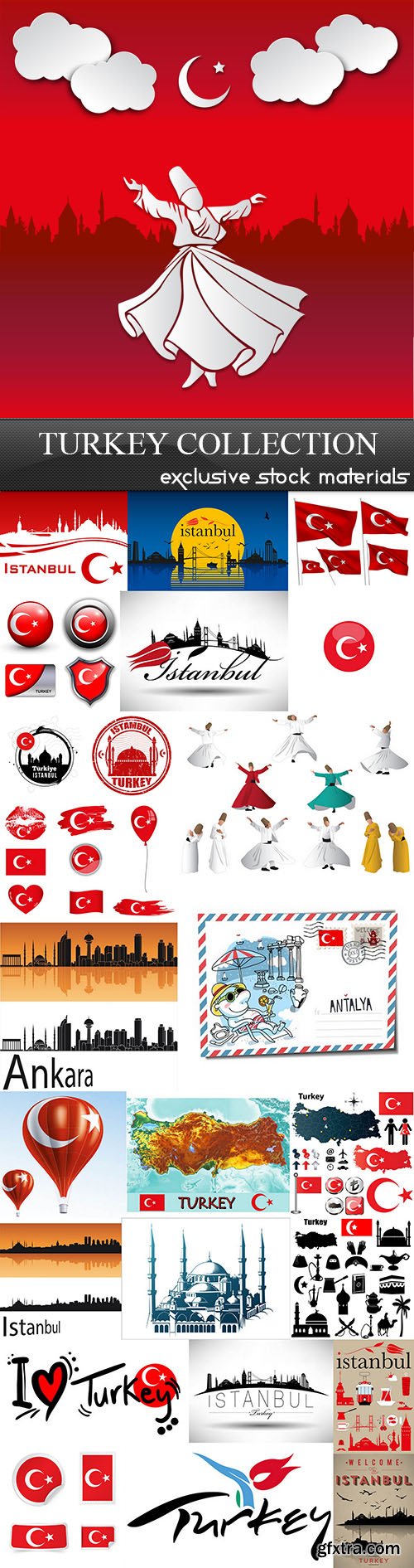Turkey Collection 25xEPS Turkey Collection 25xEPS