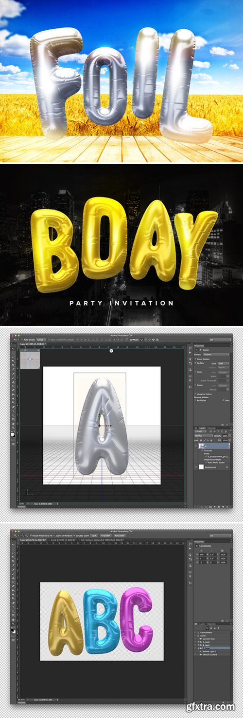 CM - 3D Foil Balloon Lettering Pack