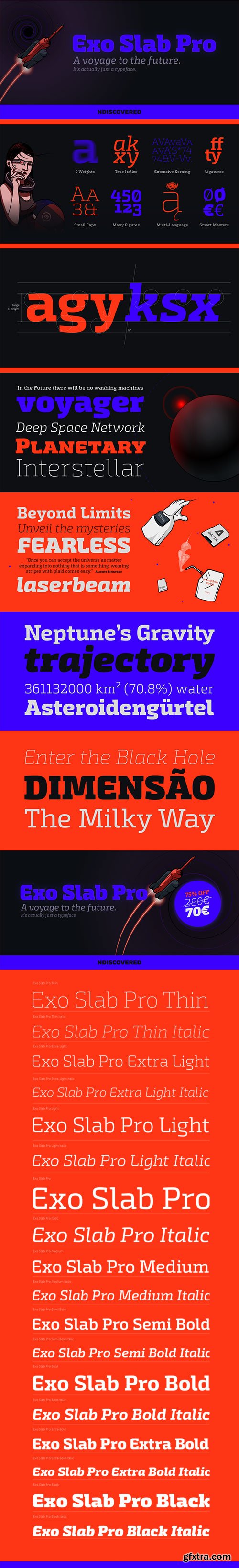 Exo Slab Pro - Newest Technological & Futuristic Font Family 18xOTF Exo Slab Pro - Newest Technological & Futuristic Font Family 18xOTF
