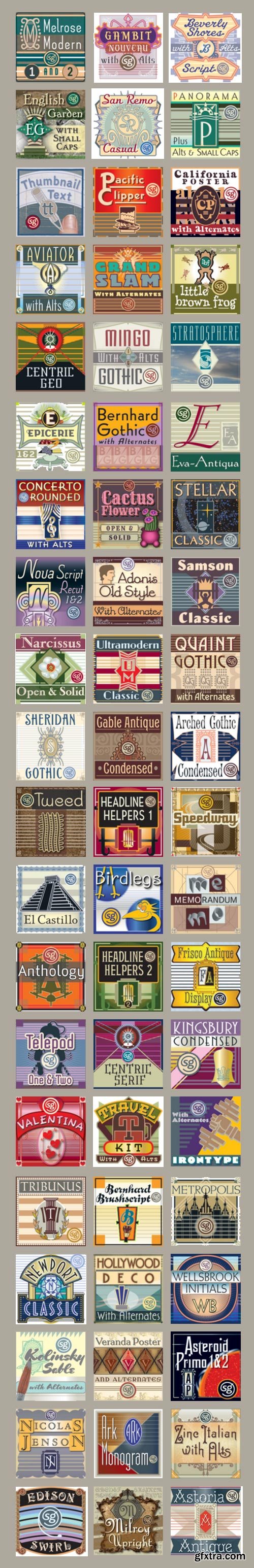 Spiece Graphics Bundle - 60 Font Families $5380