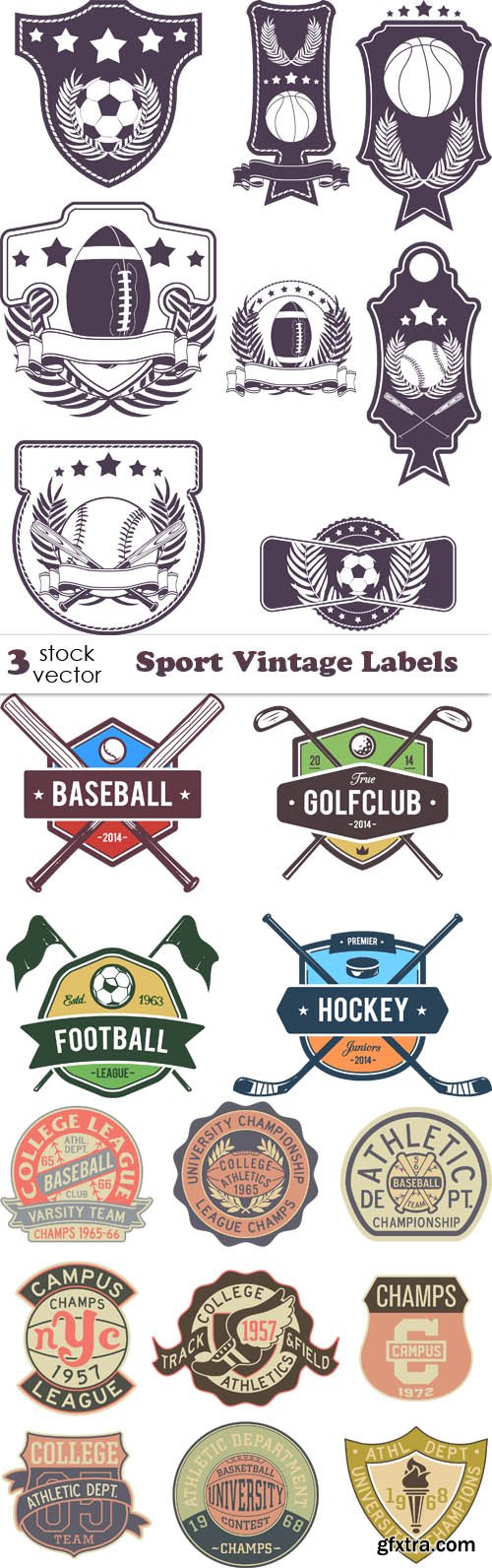 Vectors - Sport Vintage Labels