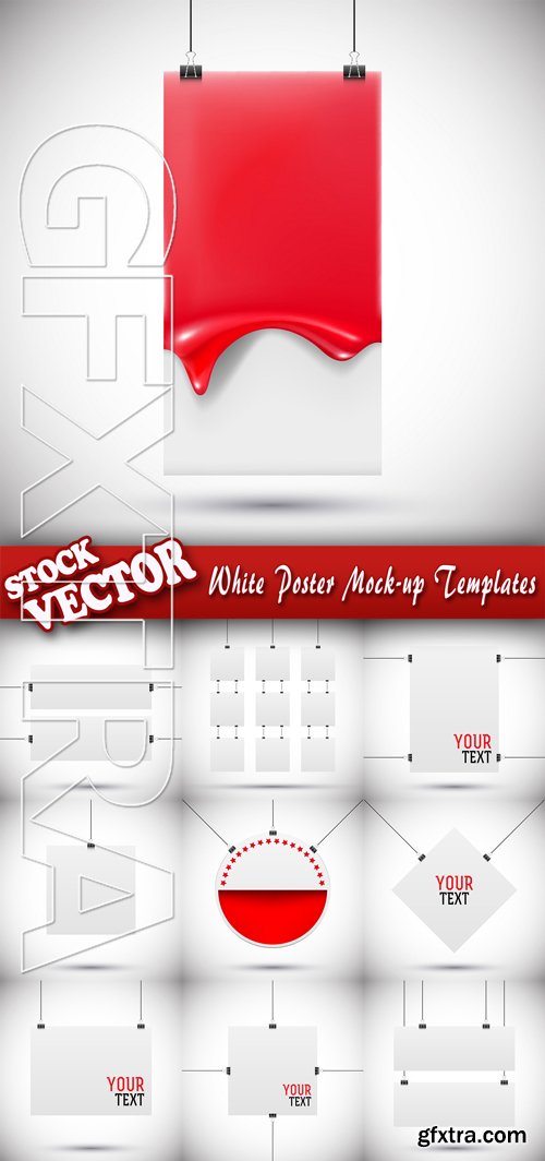 Stock Vector - White Poster Mock-up Templates