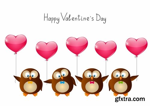 Set of funny vector owls from stock - 25 Eps