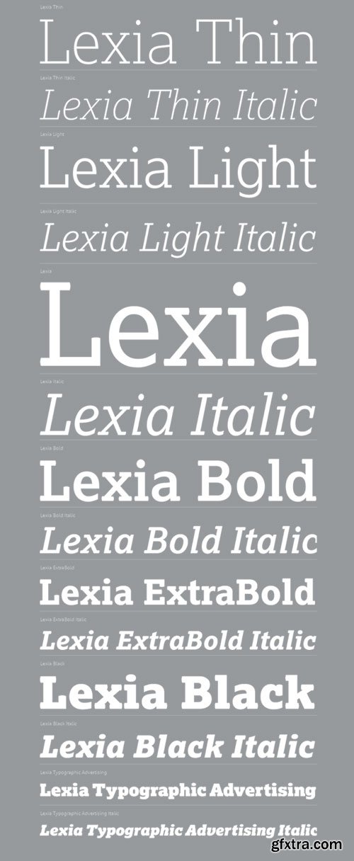 Lexia Slab Serif Font Family 14xOTF $960