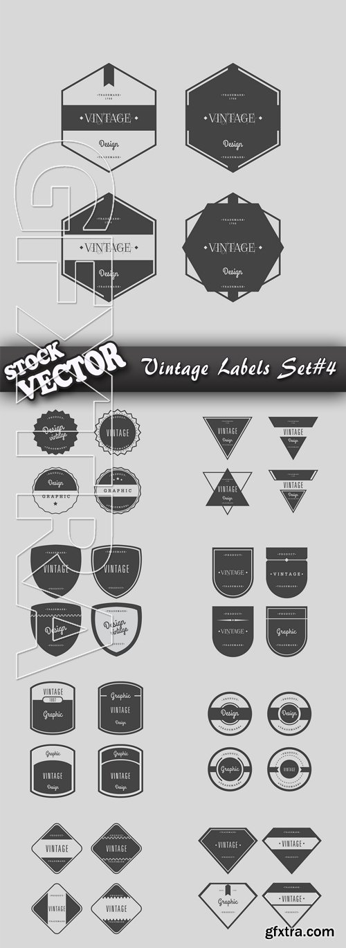 Stock Vector - Vintage Labels Set#4