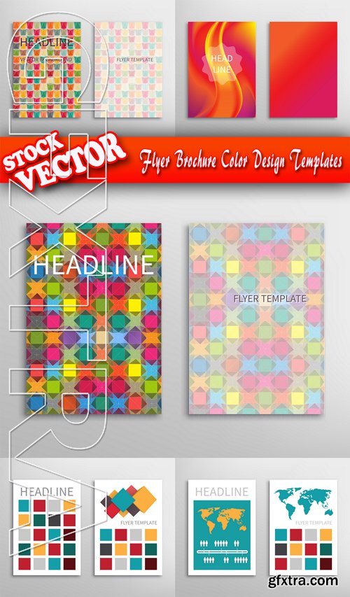 Stock Vector - Flyer Brochure Color Design Templates