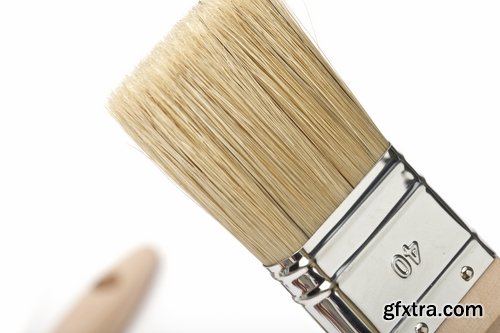 Collection of different brushes and paint brushes for painting construction 25 HQ Jpeg