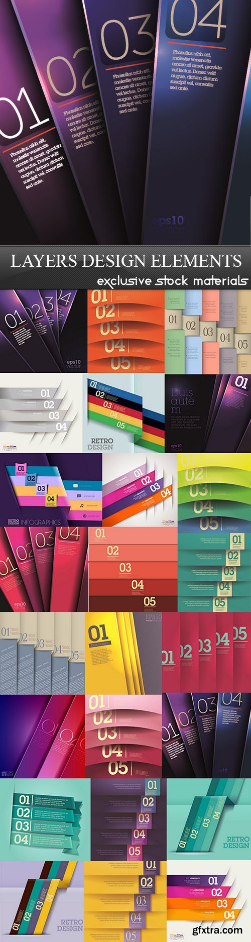 Layers Infographics 25xEPS