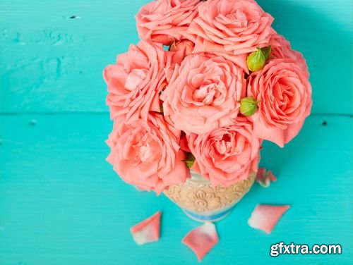 Stock Photos - Flowers, Beautiful Bouquet of Roses