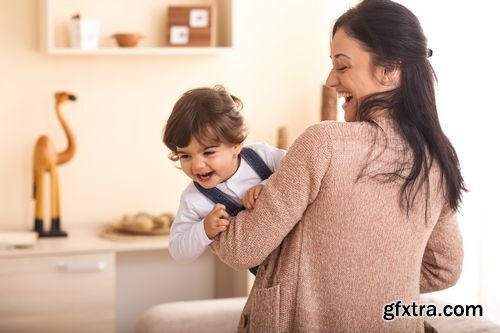 Stock Photos - Mother and Baby Girl