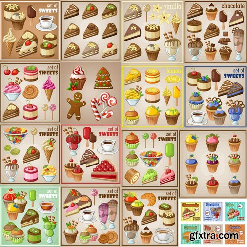 Sweets And Cakes - 25 Vector