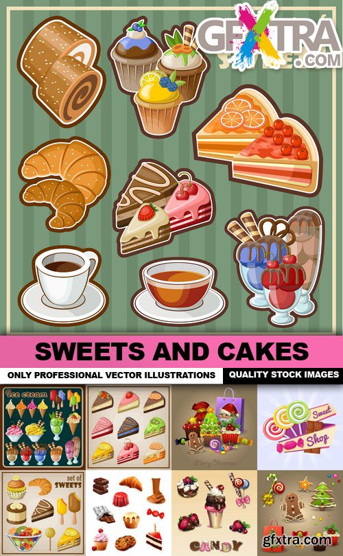 Sweets And Cakes - 25 Vector