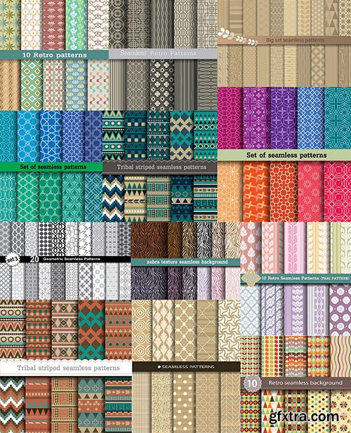 Retro &amp; Ethnic Patterns, 24xEPS