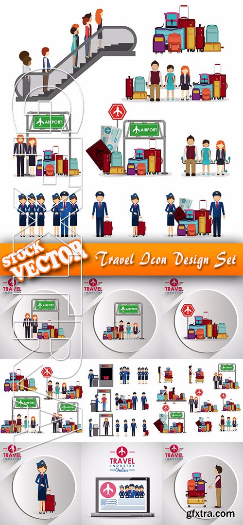 Stock Vector - Travel Icon Design Set