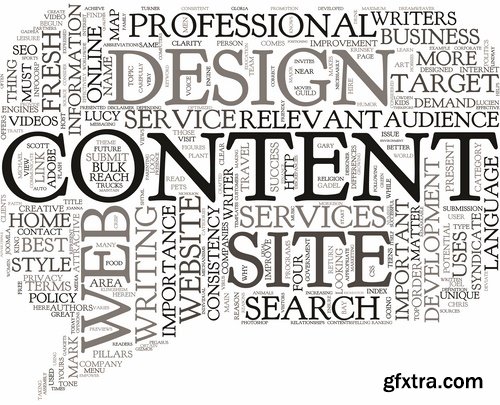 Tag Cloud of Different Words for Business 2, 25xEPS