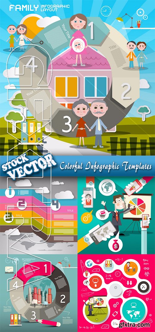 Stock Vector - Colorful Infographic Templates