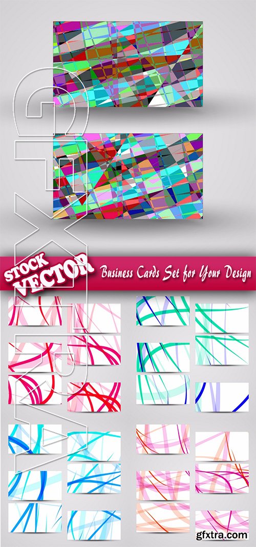 Stock Vector - Business Cards Set for Your Design
