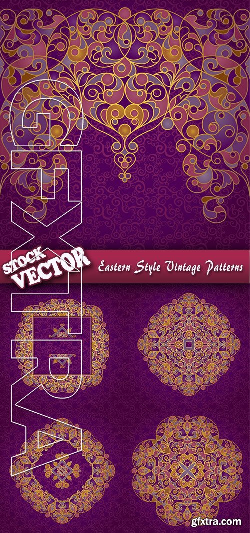 Stock Vector - Eastern Style Vintage Patterns