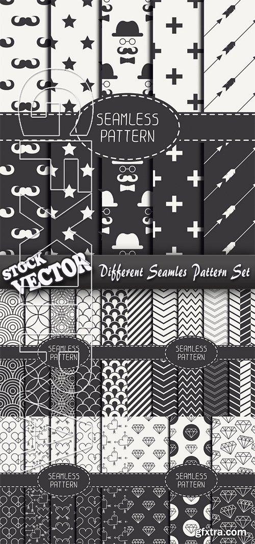 Stock Vector - Different Seamles Pattern Set
