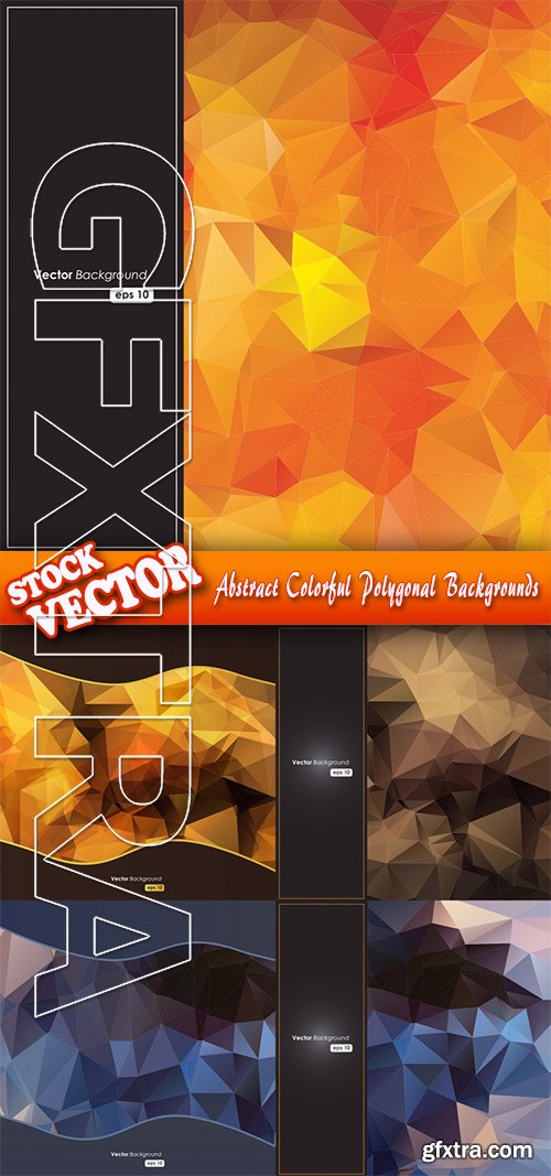 Stock Vector - Abstract Colorful Polygonal Backgrounds
