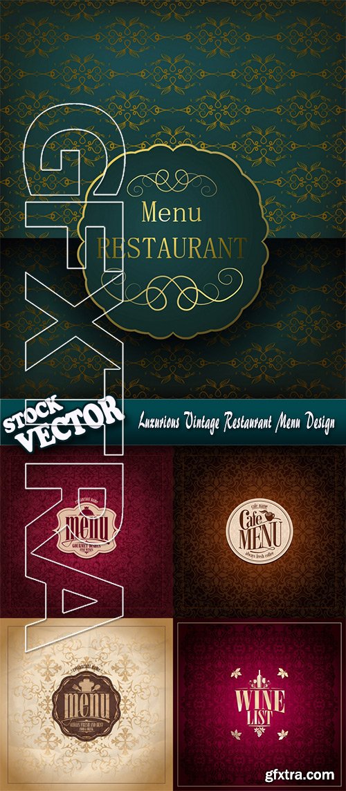 Stock Vector - Luxurious Vintage Restaurant Menu Design