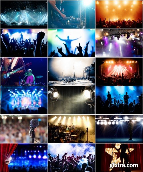 Collection of rock concert crowd fans stage light 25 HQ Jpeg