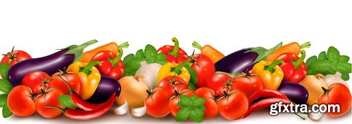 Fruit & Vegetables 2 - Vector Stock, 25xEPS